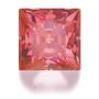 Фианит Salmon Pink квадрат принцесса 3,00 Signity