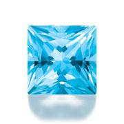 Топаз нат. Ice Blue квадрат 4,00 Fine Signity ― Интернет-магазин Брилланс